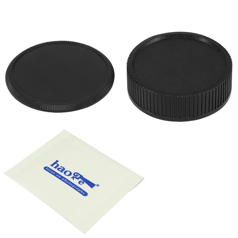 Haoge Camera Body Cap and Rear Lens Cap Cover for Leica L39 M39 39mm Screw Mount Camera Lens - Image 1